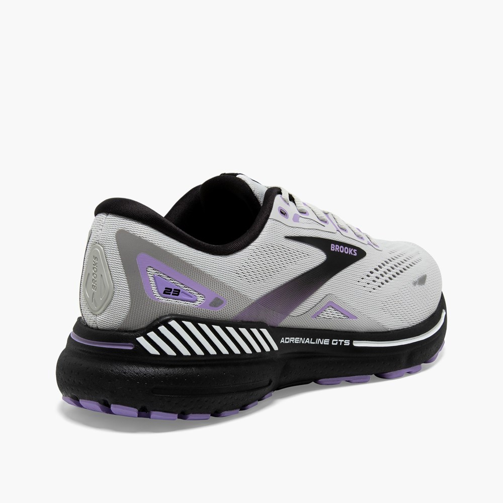 Chaussure Running Brooks Adrenaline GTS 23 Grise Noir Violette Femme | LHX-8726379